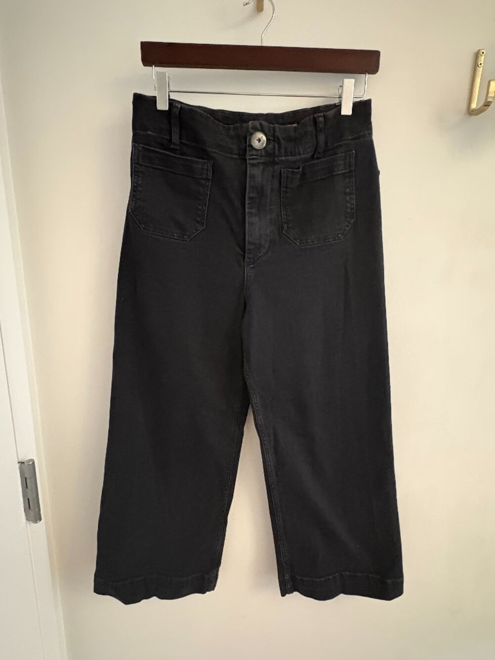 Anthropologie Pilcro The Skipper Cropped Stretch Black Jean - Size 30 - Sailor - Picture 4 of 4